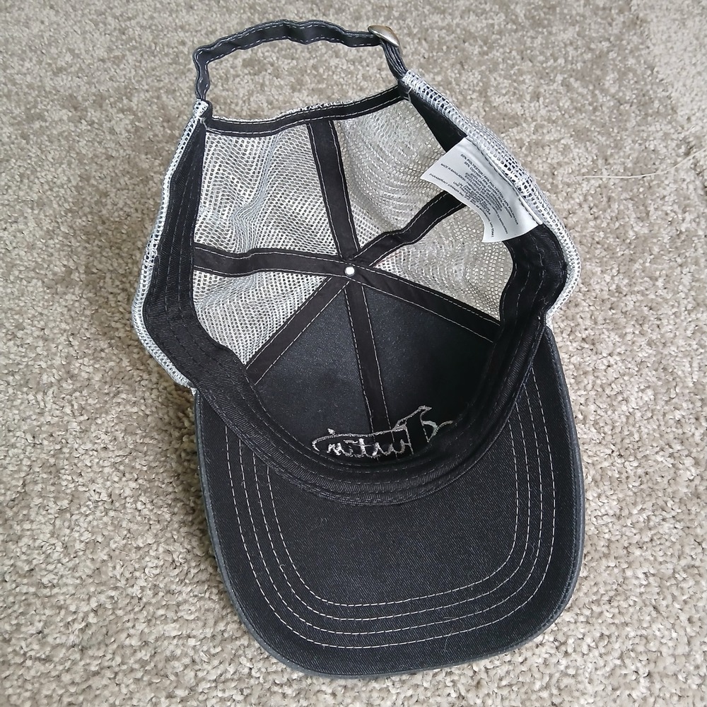 Justin Boots Trucker Hat Gray Mesh Back Adjustable Snapback Baseball Cap - Picture 4 of 9